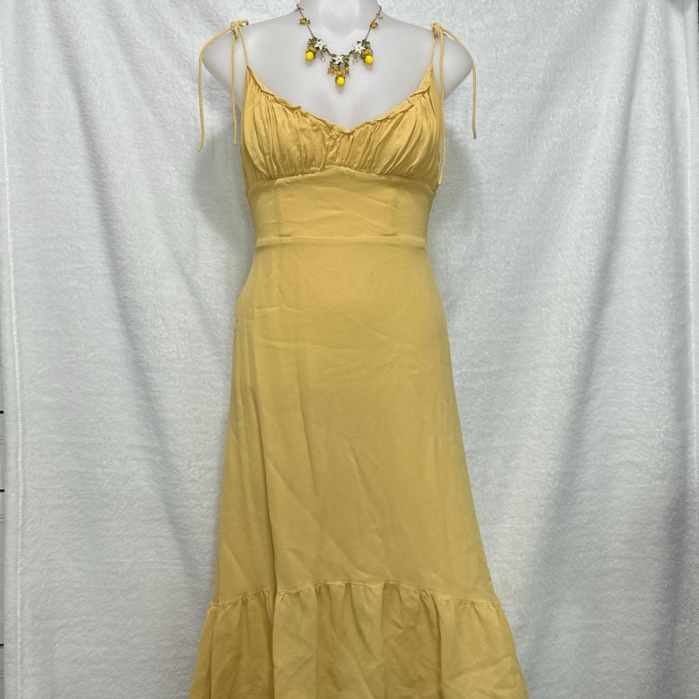 Reformation Embry Dress in Soft Yellow